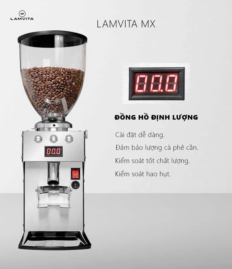 Máy Xay Cà Phê Tự Động Lamvita MX - CHÍNH HÃNG LAMVITA - NEW 100% GIÁ TỐT NHẤT - Ảnh 4