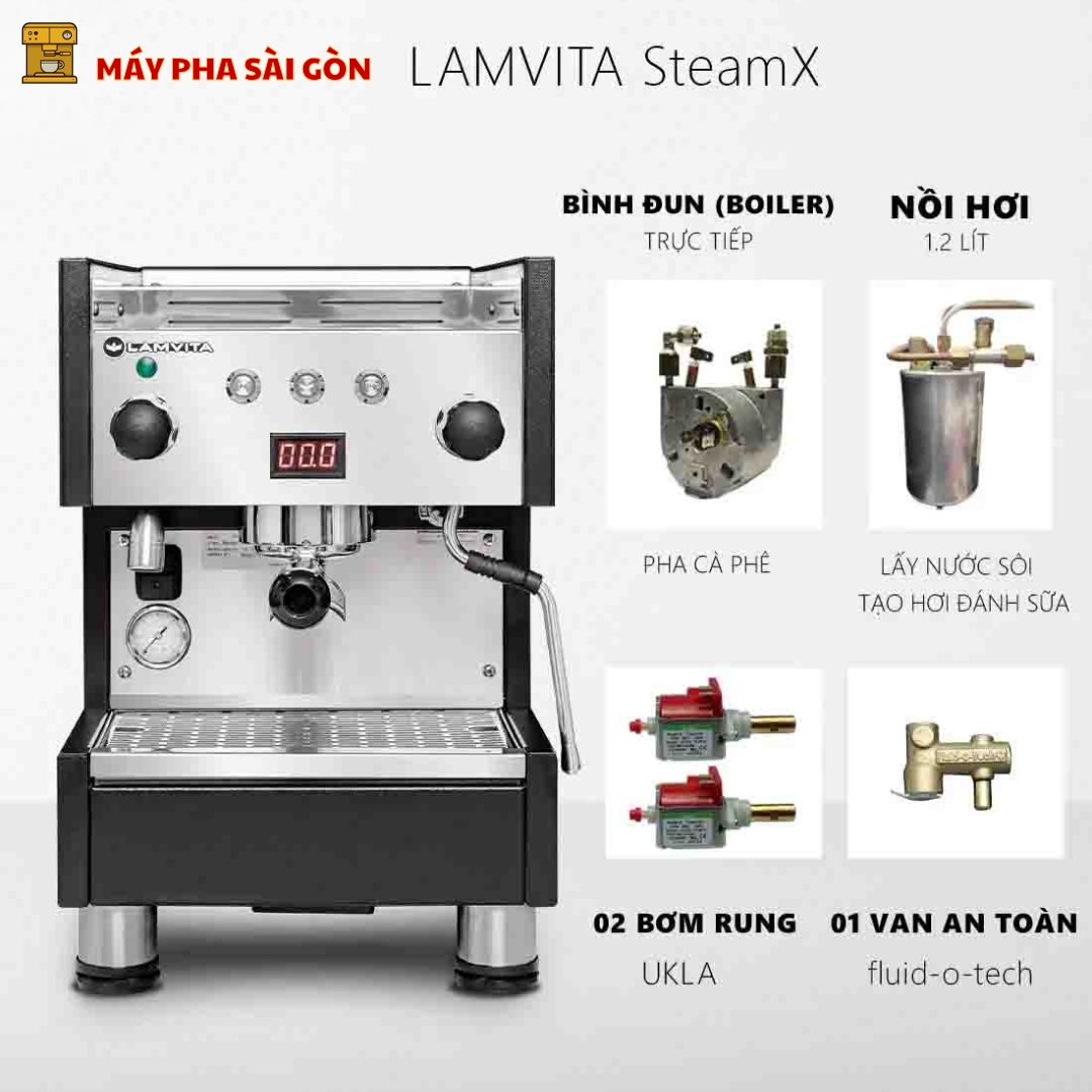 Máy Pha Cà Phê Lamvita SteamX Chính Hãng Lamvita NEW 100% - Ảnh 3